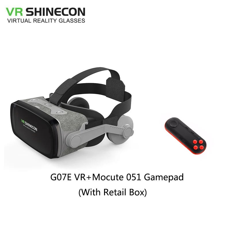 Shinecon Casque 9,0 VR Очки виртуальной реальности 3D очки Google Cardboard VR гарнитура коробка для 4,0-6,0 дюймового смартфона - Цвет: VR with mocute 051