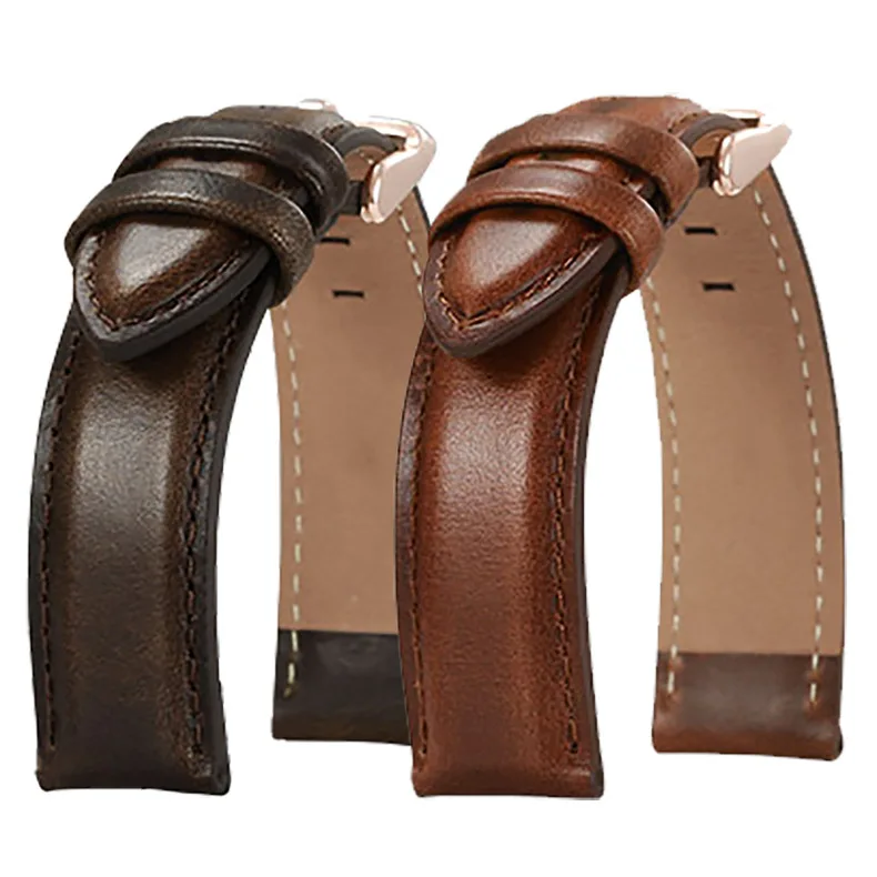 

Spot Italian cowhide top leather watch strap switch quick unplug ear 18/20/22mm