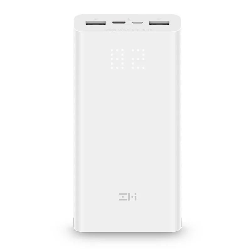 

Xiaomi ZMI Power Bank QB821 QB822 20000mAh Power Digital Display QC3.0 Fast Charging Dual USB 20000 mAh Powerbank for Smartphone