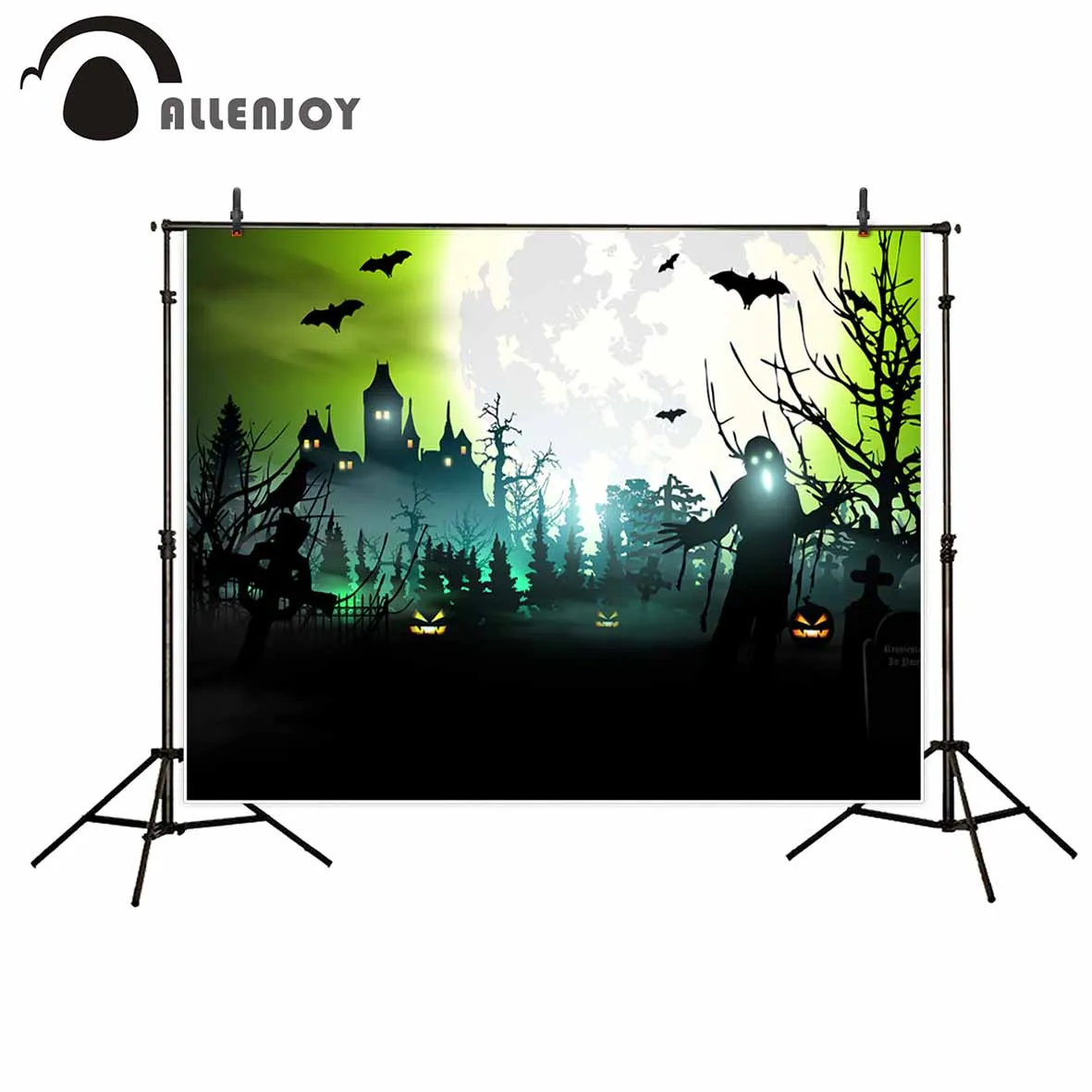 Allenjoy фон для фотосъемки с изображением лунного света вороны призраки замок