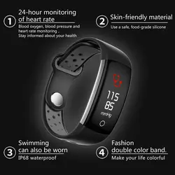 Mehrsprachig смарт-браслет Bluetooth сердечного ритма кровяное давление спящий мониторинг часы EM88