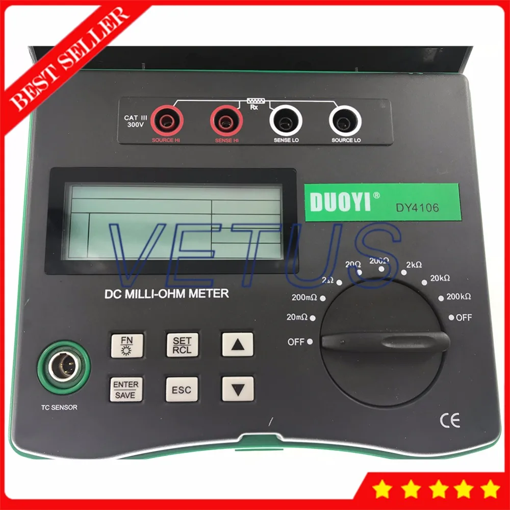 DY4106 Micro Ohm Meter with Low Resistance Testerin Resistance Meters