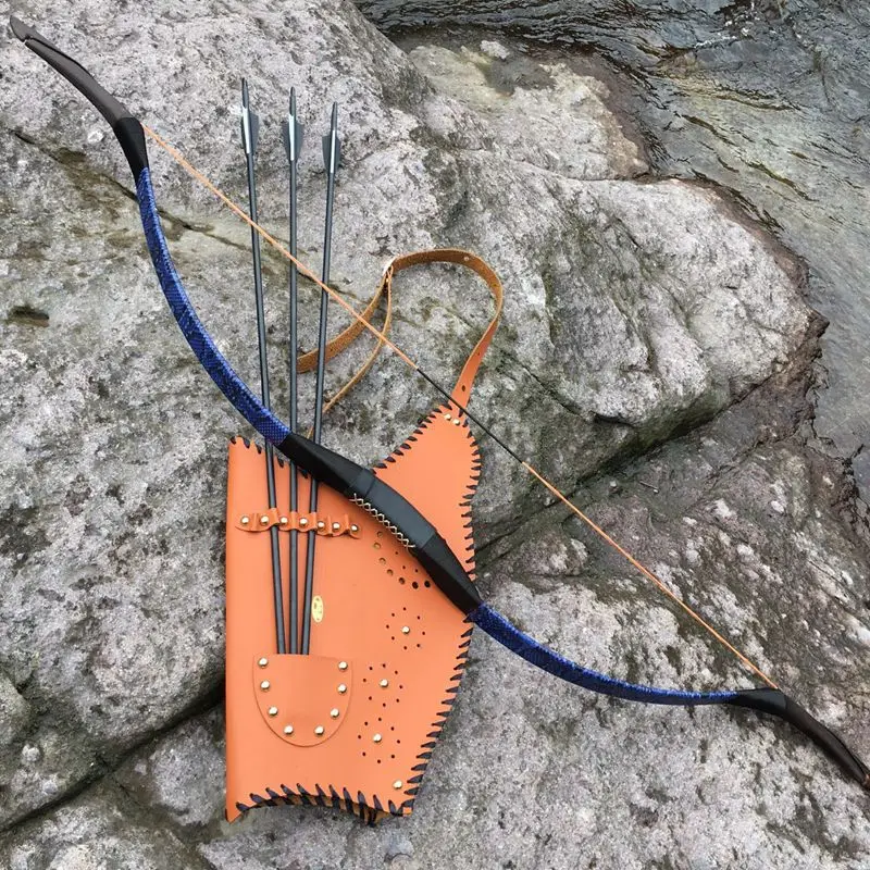 Handmade traditional longbow 20lb to 60lb for hunting get 3 fiberglass