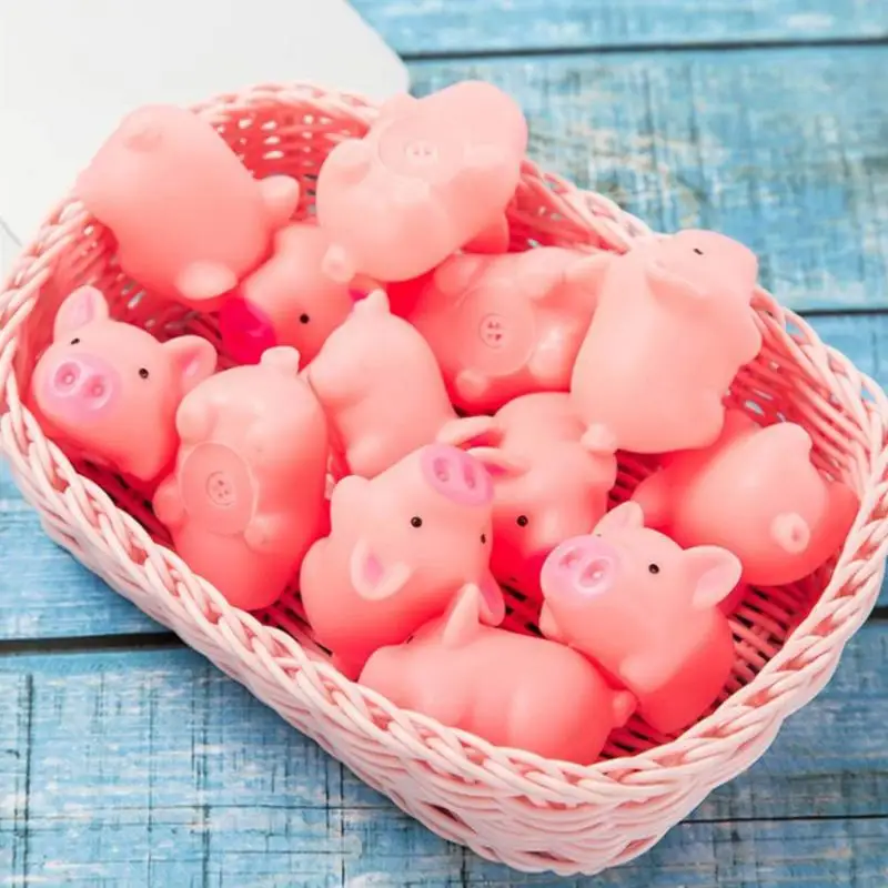 Домашнее украшение розовый мультфильм Свинья звучание силиконовые сжимаемые игрушки снятие стресса игрушка забавный подарок для детей