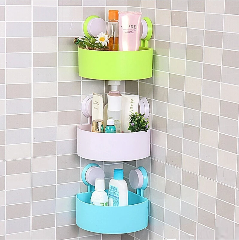 Simple life Suction cup bathroom shelf basket rack wall hanging wall shelf  storage shelf bathroom accessories