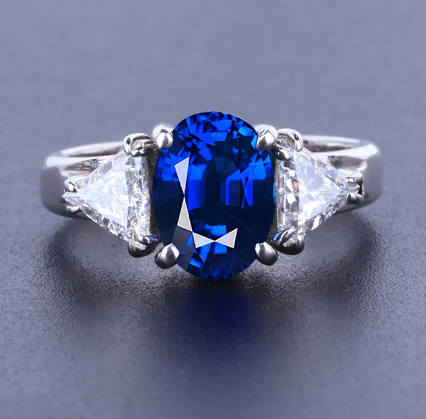 

Luxury 3.05 carat 925 sterling silver tanzanite ring diamant female wedding engagement jewelry US size from 4.5 to 9 (LA)