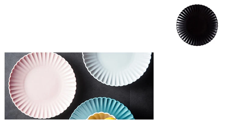 8 дюймов Скандинавская тарелка с хризантемами керамическая пластина матовая глазурь западное блюдо семейная столовая посуда десертные тарелки розовое круглое блюдо