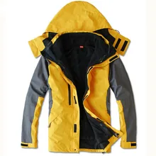 Мужская зимняя водонепроницаемая куртка 3 в 1 для рыбалки, катания на лыжах, теплых походов, походов на открытом воздухе, термо куртка для кемпинга, спорта размера плюс