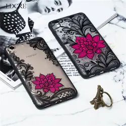 СПС huawei Y6 II Case Dark Стиль кружева black rose Цветок Рельеф чехол для телефона для huawei Y6 II чехол для huawei Honor 5A Fundas