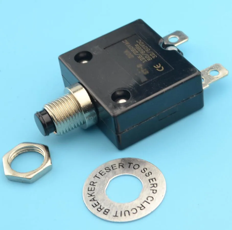 AC125/250V Push Reset Button Circuit Breaker Overload Protector 5A AC125/250V Push Reset Button Circuit Breaker Overload Protector 5A
