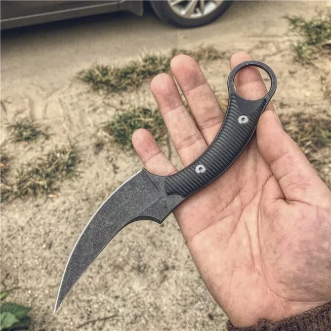 Trskt baston Mako Karambit нож из нержавеющей стали с фиксированным лезвием для выживания кемпинга охоты тактический нож охотничьи ножи для выживания