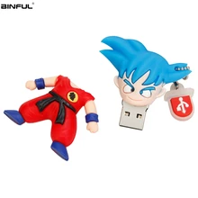 New Cartoon Pen Drive Silicone Usb Flash Drive 2.0 Usb Stick 4gb 8gb 16gb 32gb 64gb 128gb Memory Stick Goku Flash Memory Stick teclast ledou series 32gb flash memory stick