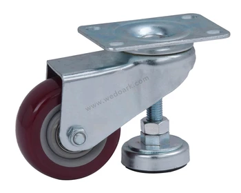 

1PC FIVERI Medium 3 Inch Casters Wheels 75Kg PVC Adjustable Support Wheels Castors Plate Swivel Roller Industrial for trolley