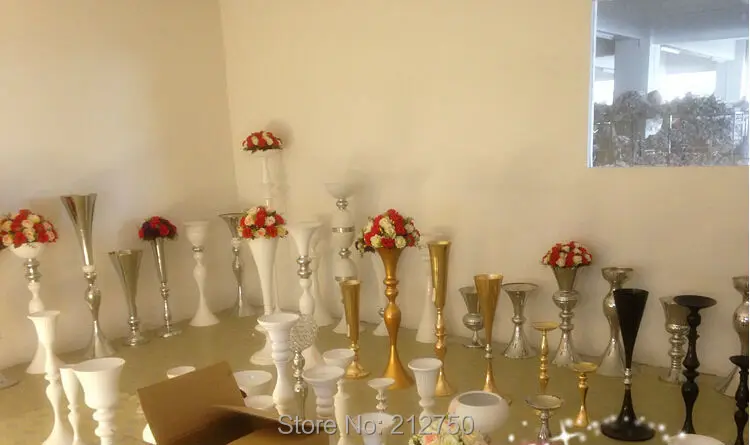 Новая экспресс-,, 10 шт./партия, серебряное свадебное украшение, Центральная ваза для цветов