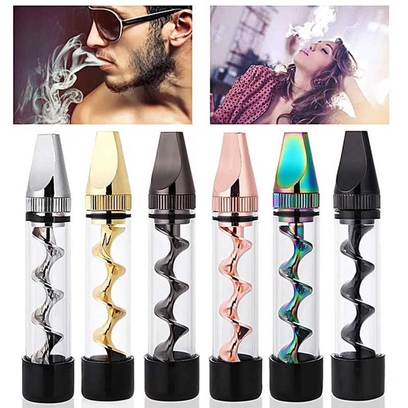 New Smoke Mini glass twisty blunt Glass Blunt with Cleaning Kit Dry