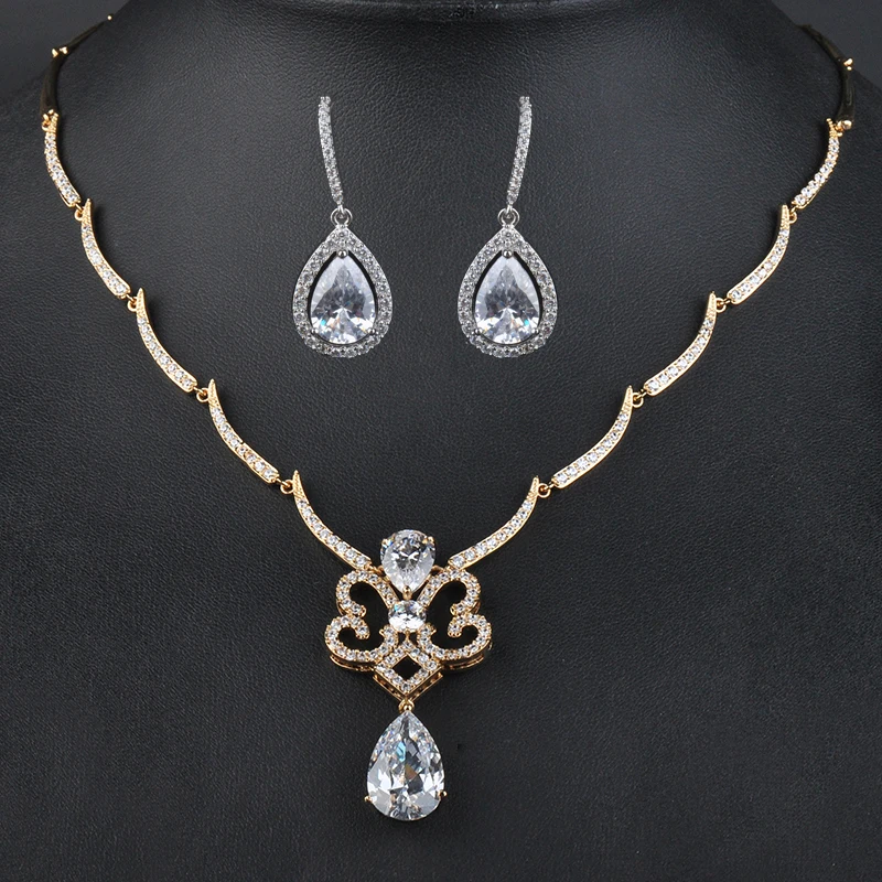 Новый Дизайн Винтаж Стиль серебро Цвет большой водослива Кристалл кулон комплект ювелирных изделий Цепочки и ожерелья и Серьги для женщины... Новый Дизайн Винтаж Стиль серебро Цвет большой водослива Кристалл кулон комплект ювелирных изделий Цепочки и ожерелья и Серьги для женщины...