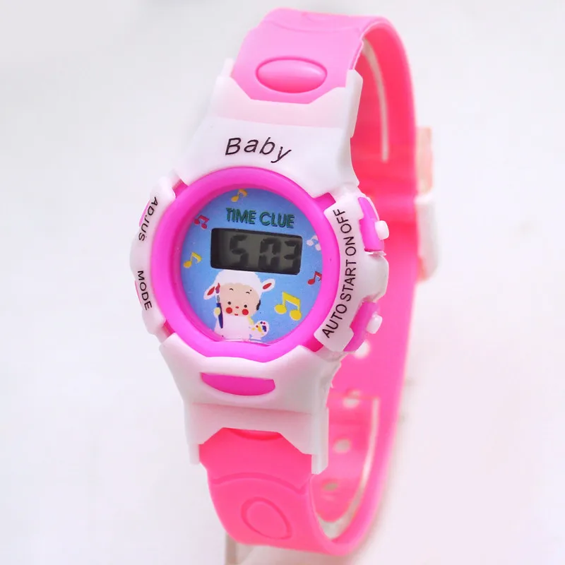 1 PC Pink Children Kids Students Teenagers Lovely LED Digital Watch