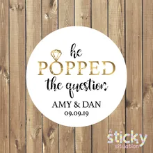 На заказ бриллиантовое кольцо Свадебное Спасибо наклейки, бутылки этикетки, кекс toppers, конфеты коробки бирки, день рождения, свадебные украшения