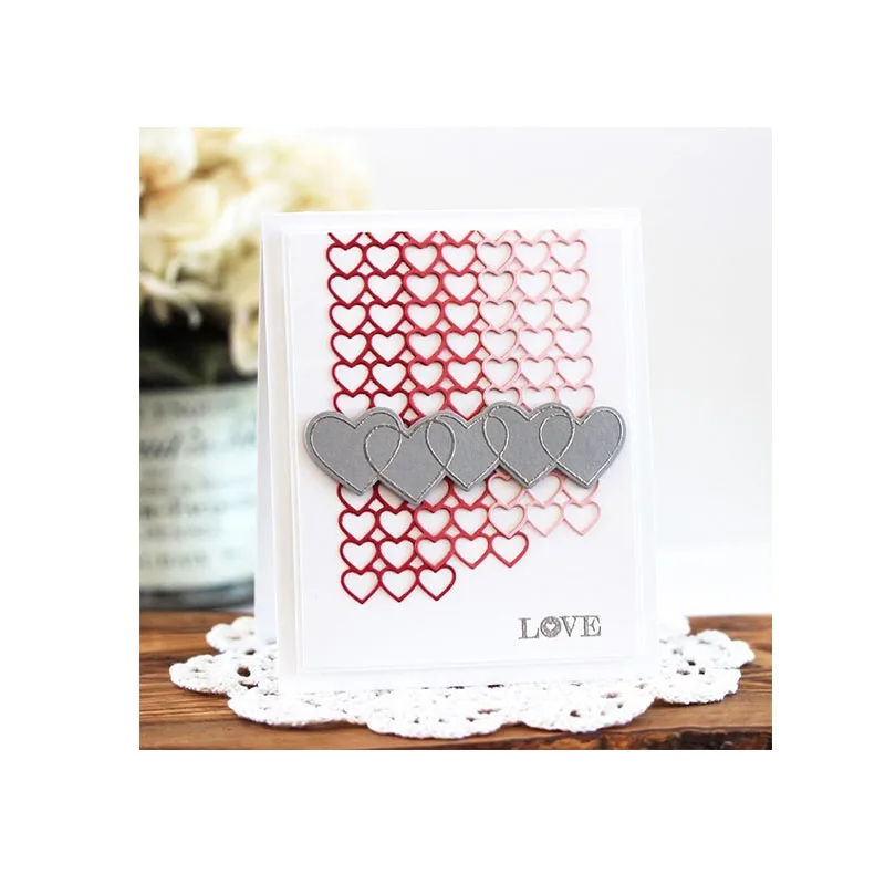 

Heart Rectangle Frame Metal Cutting Dies Stencils For DIY Scrapbooking Decorative Embossing Suit Paper Card Die Cutting Template
