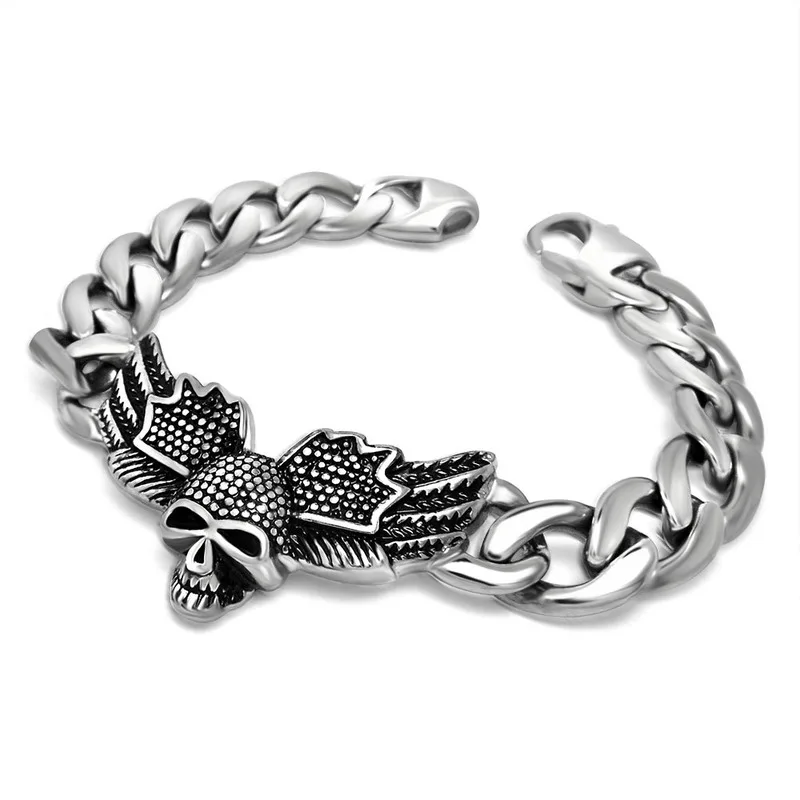 

2019 New Pulseira Feminina Bileklik Bracelet Dongguan Jewelry Character Skeleton Wings Steel Of And Fashion Punk Band Ce455
