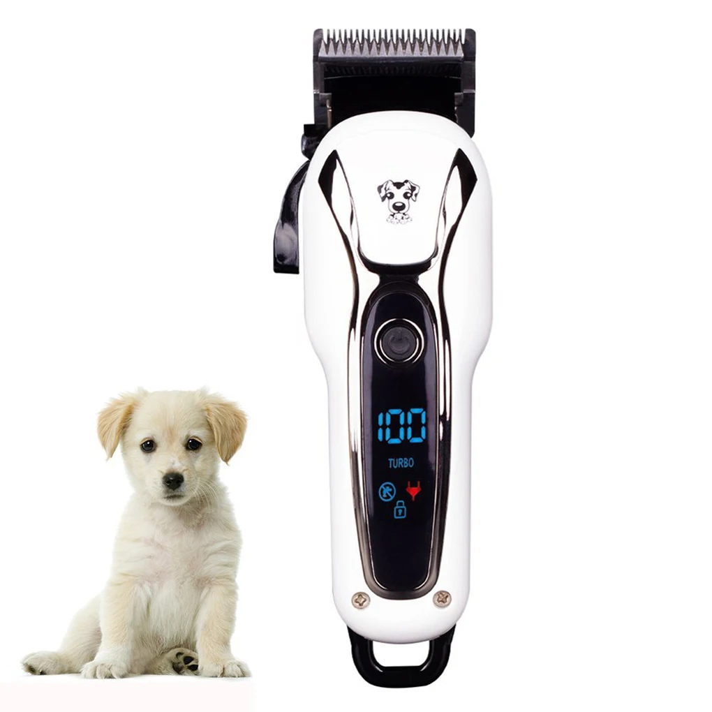 Professional LCD Electric Pet Hair Cutter Animal Grooming Clipper Pet