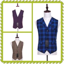 Suit ma3 jia3 New Men Suit Vest Plaid Fabrics Cotton Casual Wedding Tuxedo Formal Business Suits Blazer Costum Made Waistcoat S