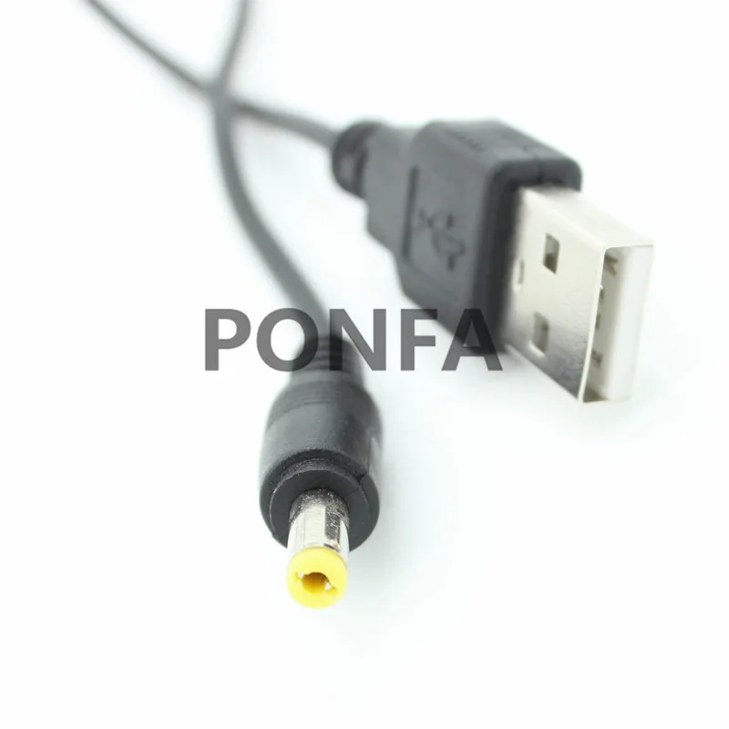 Charging cable USB charging cable 1M 3A black DC power plug cable USB A to DC 4.0*1.7 4.0*1.7mm 4.0mm x 1.7mm 4.0x1.7mm Jack charge charging cable 3FT