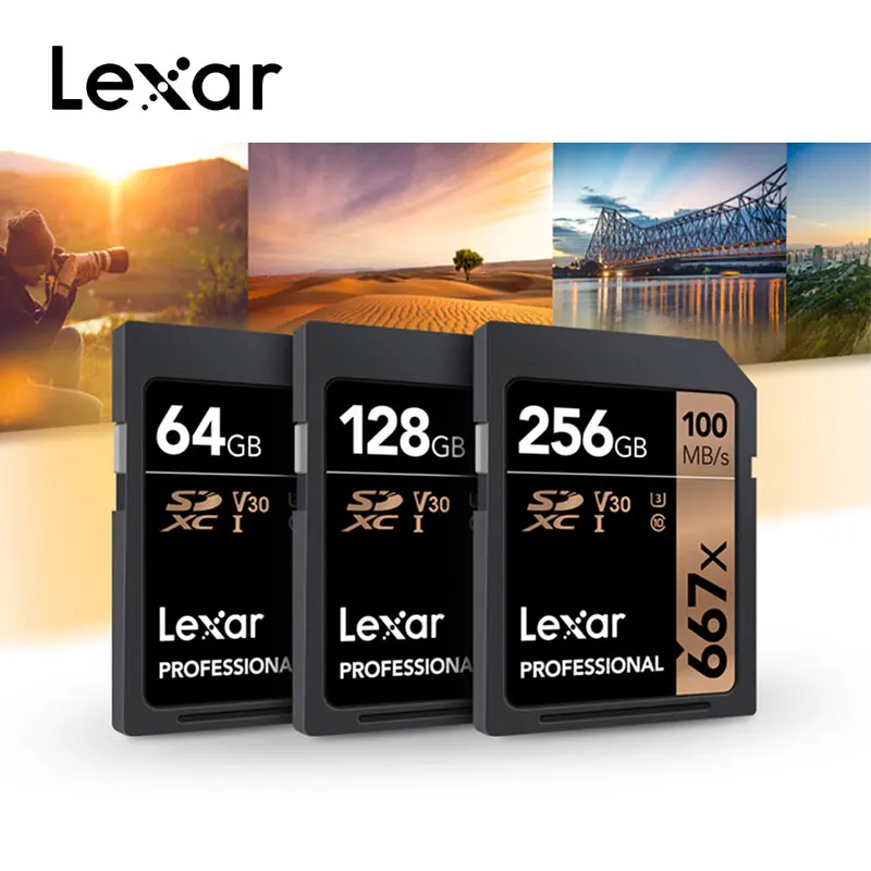 Lexar,, 64 ГБ, sd-карта, 256 ГБ, карта памяти, 32 ГБ, UHS-I, флеш-карта, 128 ГБ, 16 ГБ, высокая скорость до макс. 95 м, класс 10, 633x, для камеры