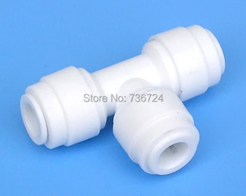 

1/4" 3 way Union Tee Quick Connect Push Fit for RO system Water Filter Connector Fittings T tipy fast joint free shipping