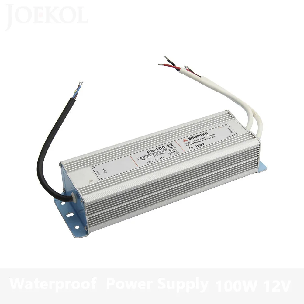 

AC 170-260V To DC 12V-48V 100W Led Driver Transformer Waterproof Switching Power Supply Adapter,IP67 Waterproof Outdoor Strip