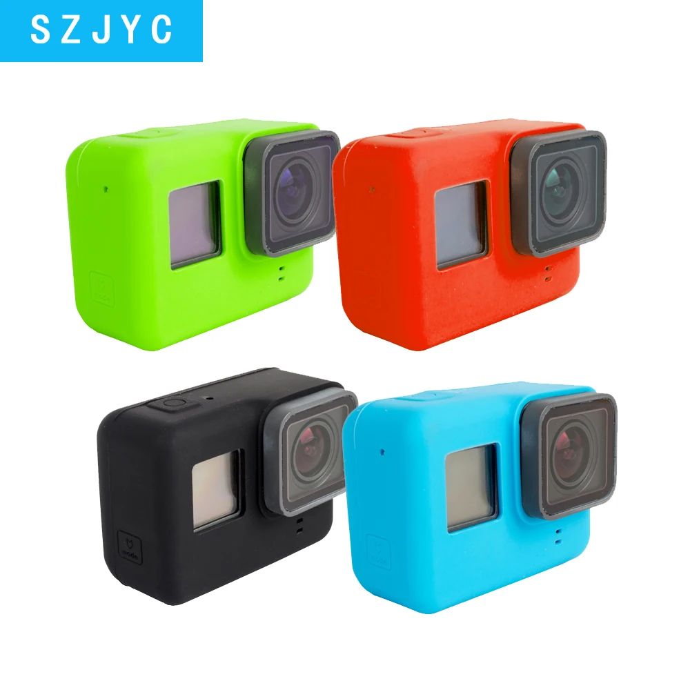 

JYC Soft Silicone Protective Case for GoPro Hero 7 6 5 Black Sports Cam Mount Case For Go Pro Hero 5 6 Action Camera Accessory