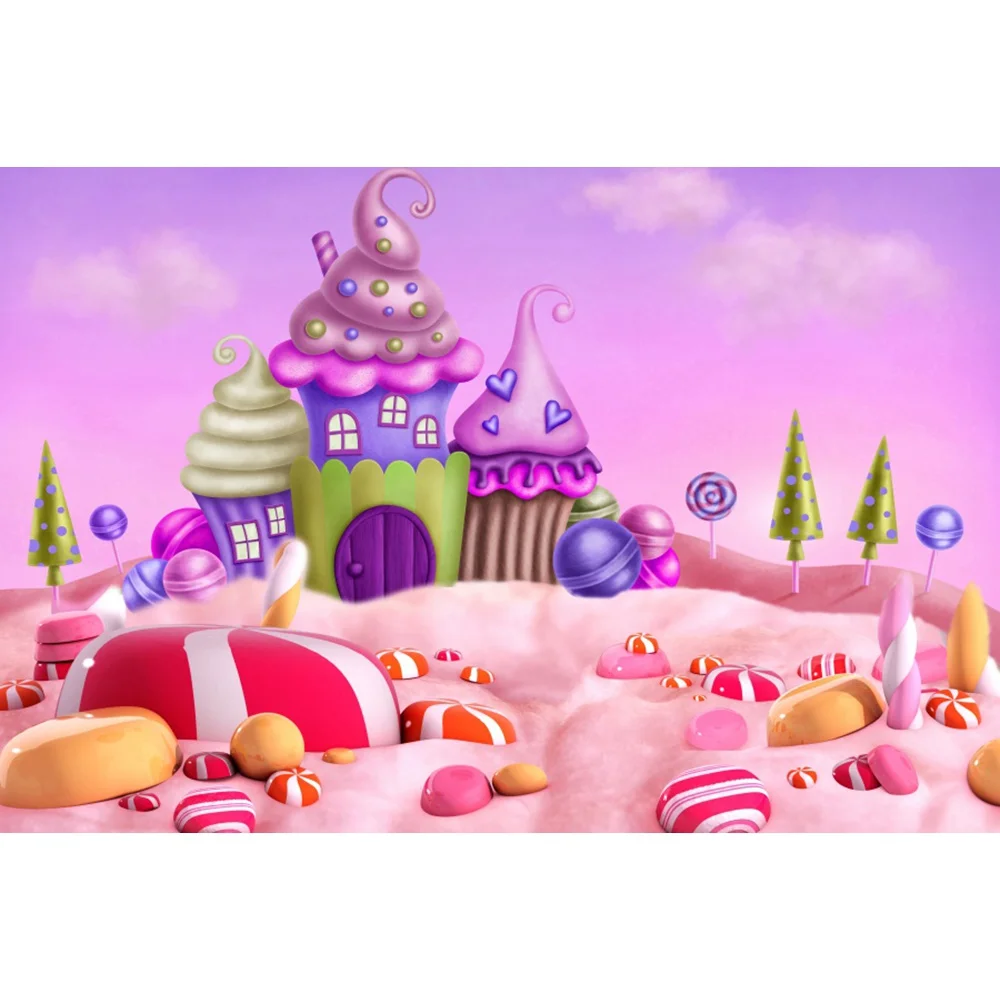 Yeele мороженое дом леденец Candyland ребенок день рождения фотографии задний план индивидуальные фотографические фоны для фотостудии - Цвет: Темно-коричневый