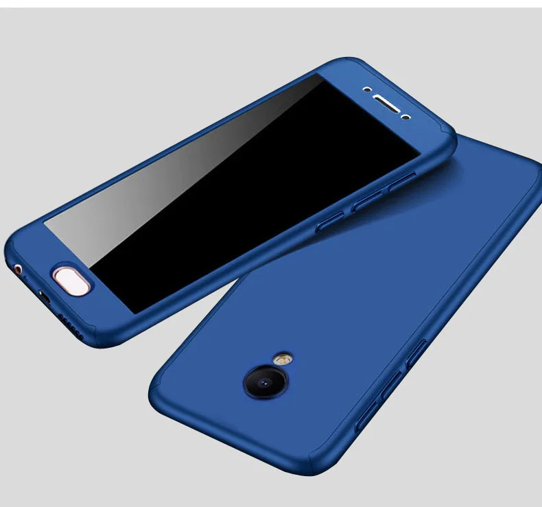 360 full hard case tempered glass for meizu m6 m5 m3 note m6s pro 7 07