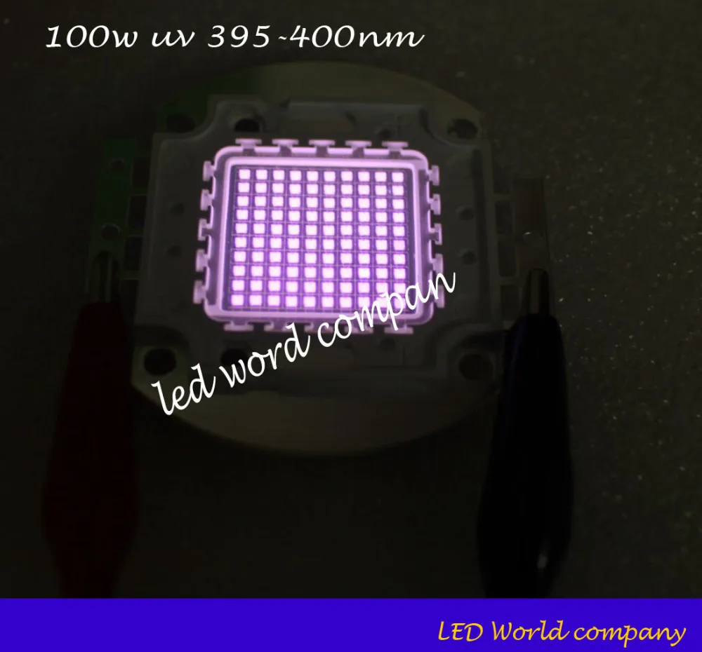 Заводская цена 1 шт./пакет 395nm светодиодный чип, УФ 100 Вт, 100 Вт 395нм чип 100 Вт Ультрафиолетовый светодиодный чип 30-36 в 3500ма светодиодный чип