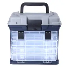 5 слоев рыболовный ящик для хранения подвижные приманки Крючки Снасти Контейнер для инструментов с ручкой пластиковый чехол-органайзер Портативный Открытый