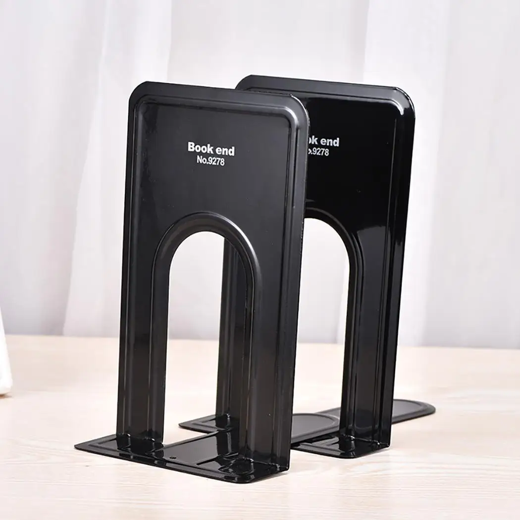 

Durable Anti-Skid Office Home Bookend Stand Book Support Home, White, Pink, Green, Blue, Black Shelf