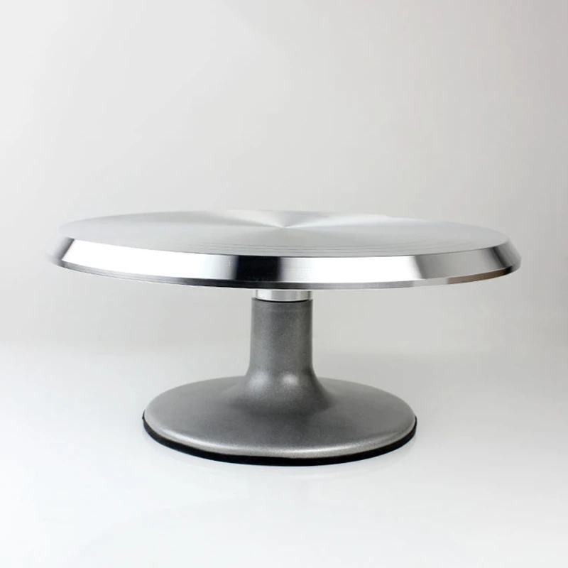 Инструмент для выпечки сплав монтируется крем торт поворотный стол вращающийся стол подставка База повернуть вокруг украшения серебряный Металл