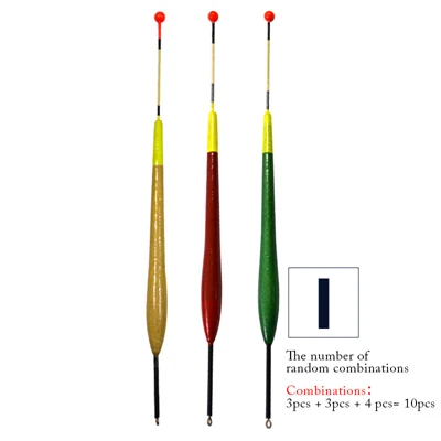 10 шт./компл. рыболовный поплавок деревянные ограждения морские поплавки Flotteur переворота приманка рыболовные снасти Pesca аксессуары случайный цвет 10 Стиль - Цвет: I