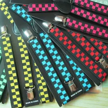 Модные подтяжки в клетку для взрослых, регулируемые y-задние подтяжки, эластичная подвеска, детские ремни, 300 шт