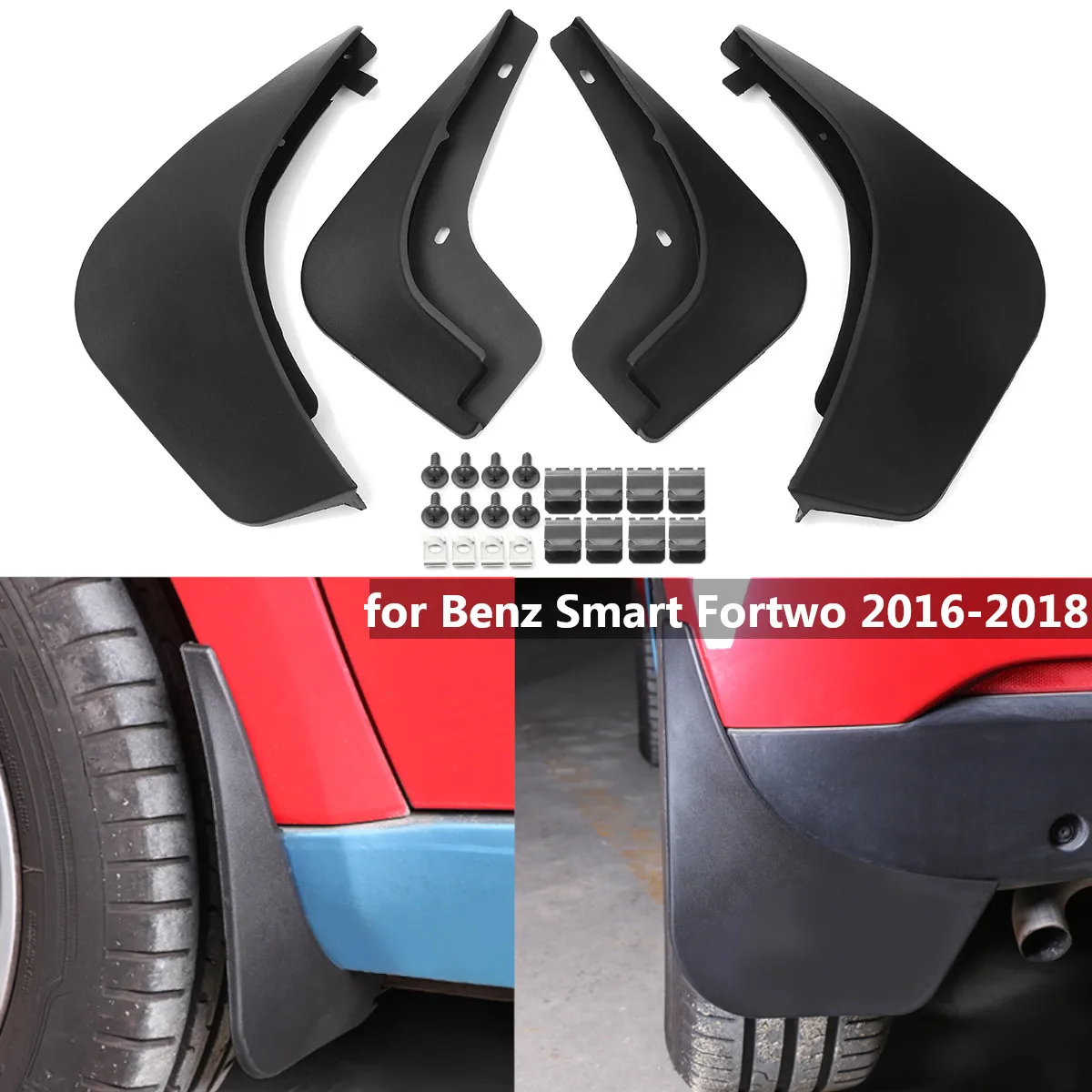 Брызговик для автомобиля s mudflaps брызговик брызговики для крыла для Benz Smart 451 453 Fortwo Forfour - Цвет: 2