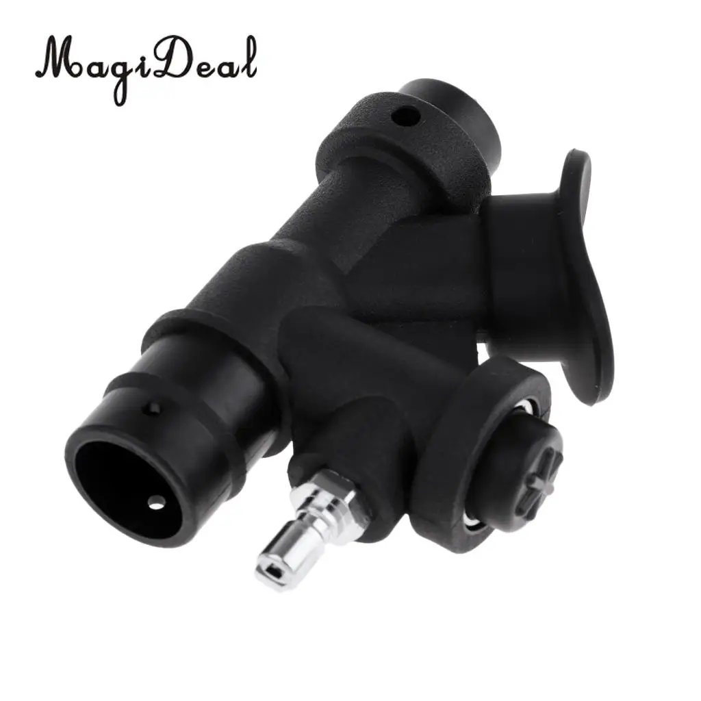 Professional Dive BCD Power Inflator with Angled Mouthpiece for Scuba Diving Standard 1 inch Inflator Hose