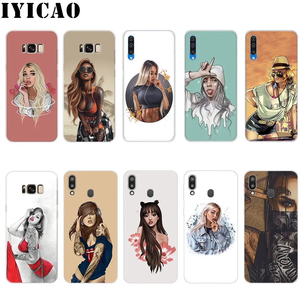 IYICAO красивая девушка жесткий чехол для Samsung Galaxy J1 J2 J3 J5 J6 J7 ЕС и США премьер M10 M20 M30