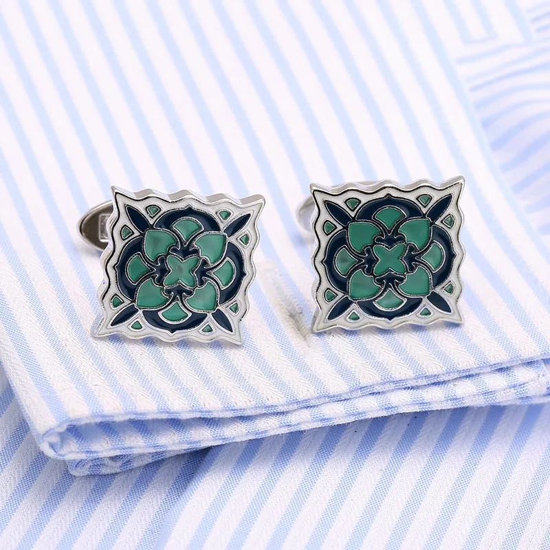 

VAGULA Enamel Cufflinks High Quality Gemelos New Design Shirt Cuff links Brass cuffs 98