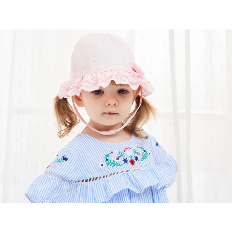1Lace-Bucket-Hat-Baby-Girl-Summer-Sun-Cap-Cotton-Breathable-Comfort-Fisherman-Hat-Chin-Strap-Stay-On-Basin-Bonnet