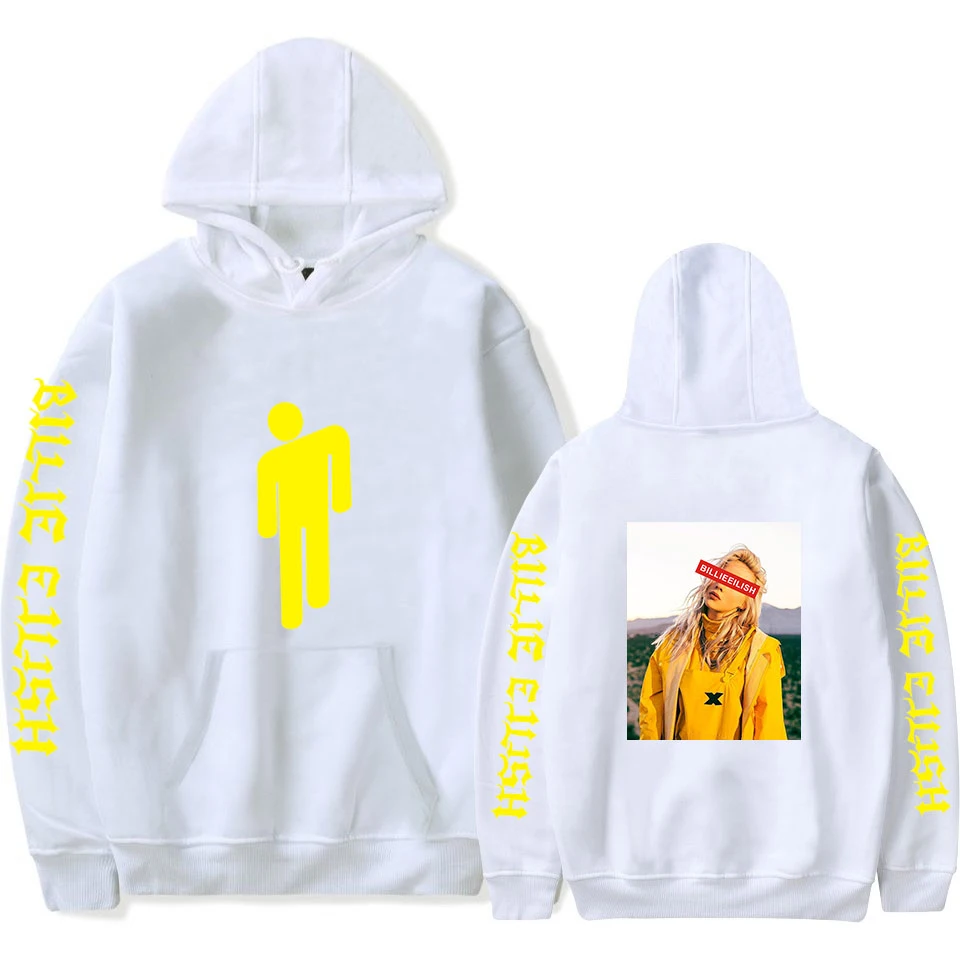 Billie Eilish/толстовки с капюшоном толстовка для мальчиков и девочек двойным принтом