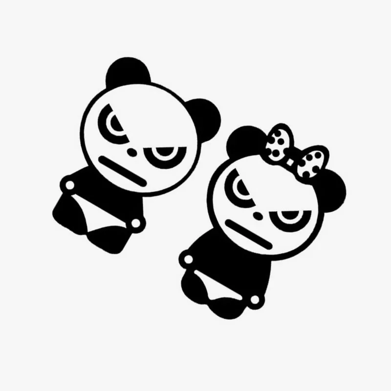 13 5 10 Cm Beruang Marah Panda Stiker Mobil Stiker Kartun Hewan