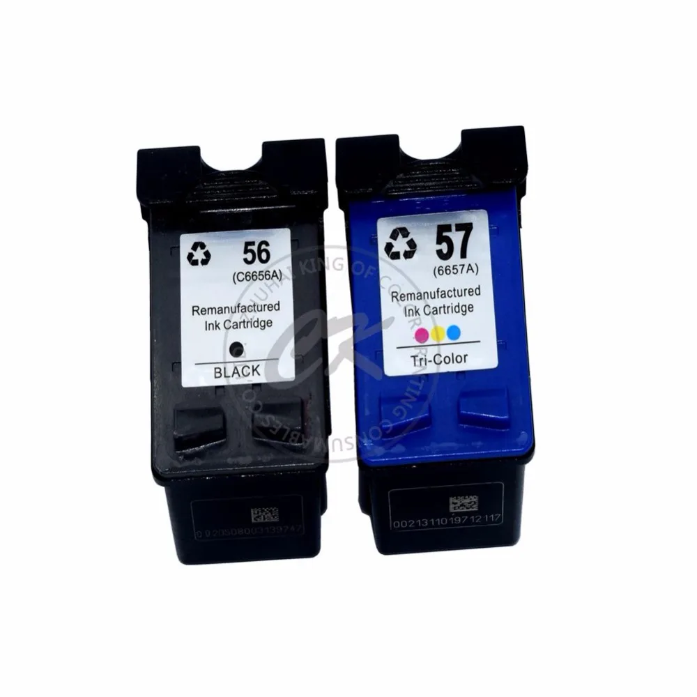 

2pk For HP56 57 Compatible Ink Cartridges For HP56 XL for hp57 Deskjet 450wbt 450Cbi 450Ci 5650 5652 5550 5160 9600 9650 9680