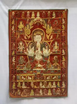 

Big Size Home decoration painting 36 inch*24 inch Collectible Traditional Tibetan Buddhism Thangka of Tibet silk painting