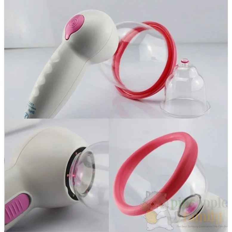 Vibrating Breast Nipple Massage Care Enlarge Enhance Vacuum Pump Cup Bust Breast Infrared Heating Suction Cup Enhancer