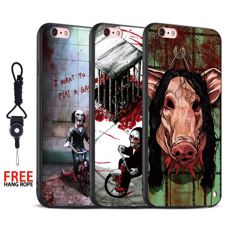 

The Jigsaw Killer SAW Film Hang Rope Soft Silicone Mobile Cell Phone Case Cover Shell bag For Apple iPhone 5 SE 5S 6 6S 7 Plus